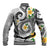 Kanaka Maoli Hawaii Plumeria Baseball Jacket Dancing Tentacles White Style
