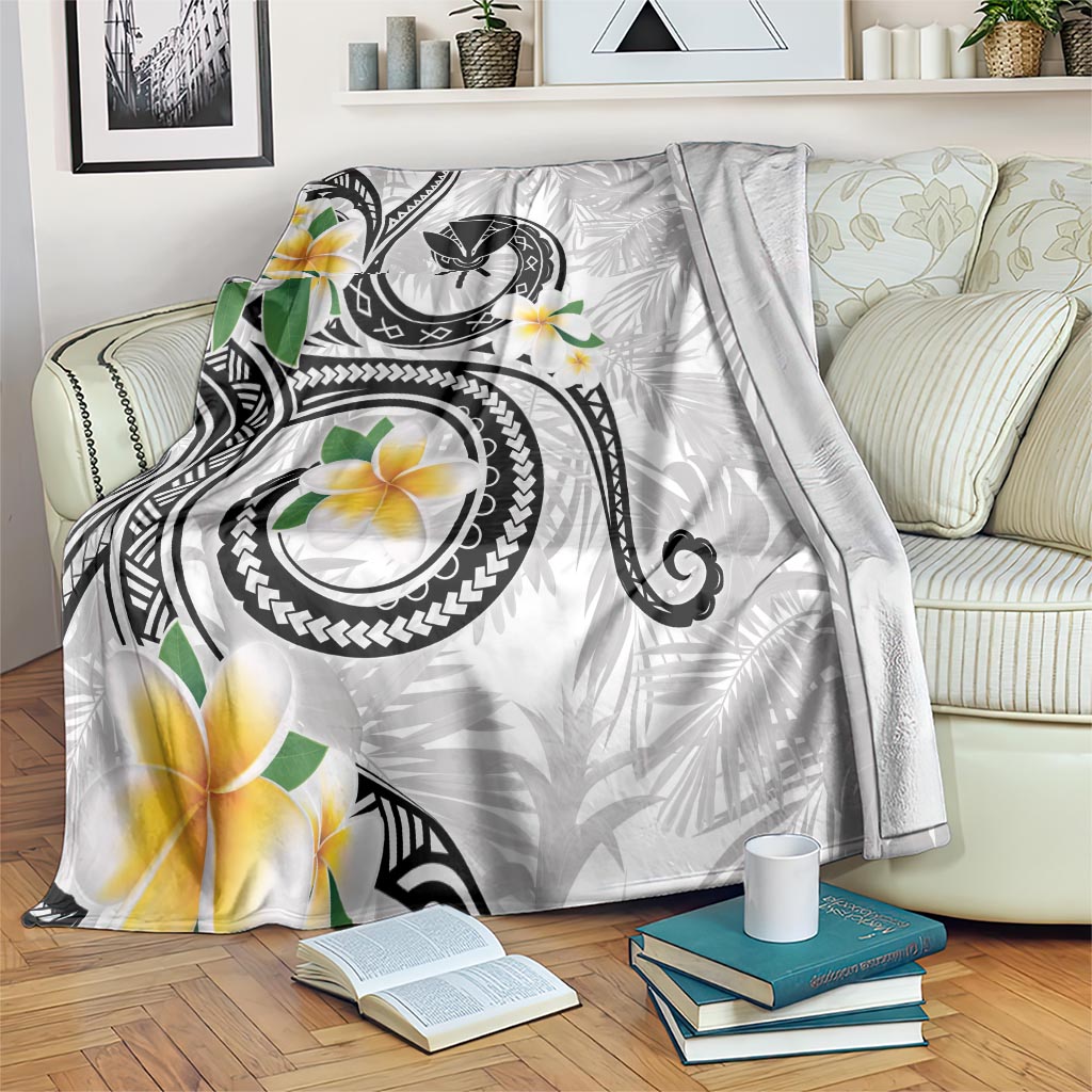 Kanaka Maoli Hawaii Plumeria Blanket Dancing Tentacles White Style LT7 White - Polynesian Pride