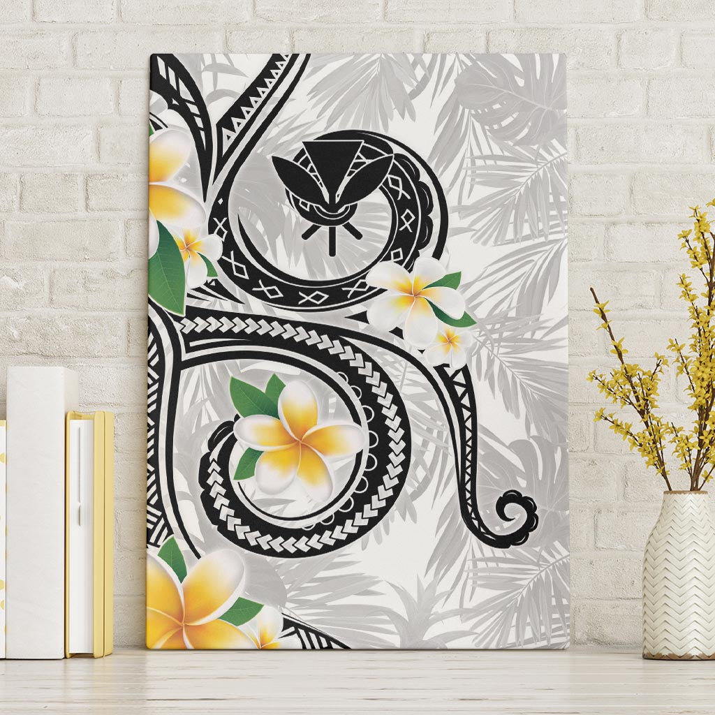 Kanaka Maoli Hawaii Plumeria Canvas Wall Art Dancing Tentacles White Style LT7 Without Frame White - Polynesian Pride