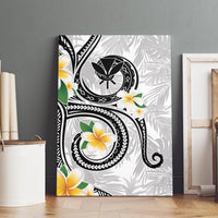 Kanaka Maoli Hawaii Plumeria Canvas Wall Art Dancing Tentacles White Style