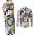 Kanaka Maoli Hawaii Plumeria Couples Matching Off Shoulder Maxi Dress and Long Sleeve Button Shirt Dancing Tentacles White Style