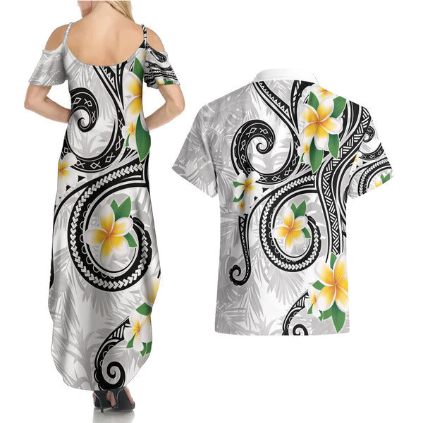 Polynesian Hawaiian Kanaka Maoli Matching Dress and Hawaiian Shirt No.4 LT6 main image 0