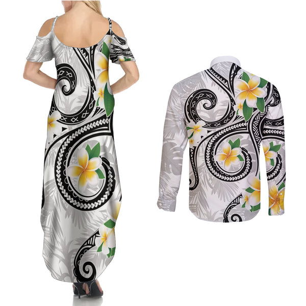 Hawaii Kanaka Maoli Combo Short Sleeve Dress And Shirt  Flower And Turtle main image 1