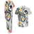 Kanaka Maoli Hawaii Plumeria Couples Matching Tank Maxi Dress and Hawaiian Shirt Dancing Tentacles White Style