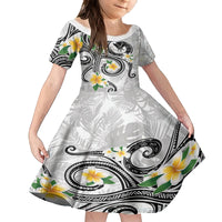 Kanaka Maoli Hawaii Plumeria Family Matching Summer Maxi Dress and Hawaiian Shirt Dancing Tentacles White Style
