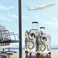 Kanaka Maoli Hawaii Plumeria Luggage Cover Dancing Tentacles White Style