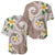 Kanaka Maoli Hawaii Plumeria Baseball Jersey Dancing Tentacles Beige Style