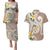 Kanaka Maoli Hawaii Plumeria Couples Matching Puletasi and Hawaiian Shirt Dancing Tentacles Beige Style