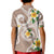 Kanaka Maoli Hawaii Plumeria Kid Polo Shirt Dancing Tentacles Beige Style