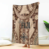 Bula Fiji Vintage Blanket Brown Masi Motifs