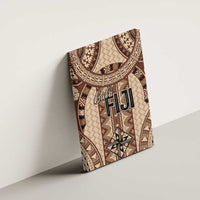 Bula Fiji Vintage Canvas Wall Art Brown Masi Motifs