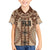 Bula Fiji Vintage Family Matching Long Sleeve Bodycon Dress and Hawaiian Shirt Brown Masi Motifs