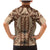 Bula Fiji Vintage Family Matching Mermaid Dress and Hawaiian Shirt Brown Masi Motifs