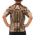 Bula Fiji Vintage Family Matching Tank Maxi Dress and Hawaiian Shirt Brown Masi Motifs
