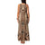 Bula Fiji Vintage Family Matching Tank Maxi Dress and Hawaiian Shirt Brown Masi Motifs