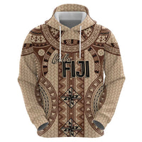 Bula Fiji Vintage Hoodie Brown Masi Motifs