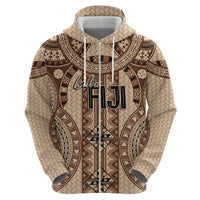 Bula Fiji Vintage Hoodie Brown Masi Motifs