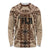 Bula Fiji Vintage Long Sleeve Shirt Brown Masi Motifs