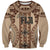 Bula Fiji Vintage Sweatshirt Brown Masi Motifs