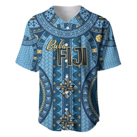 Bula Fiji Vintage Baseball Jersey Prussian Blue Masi Motifs