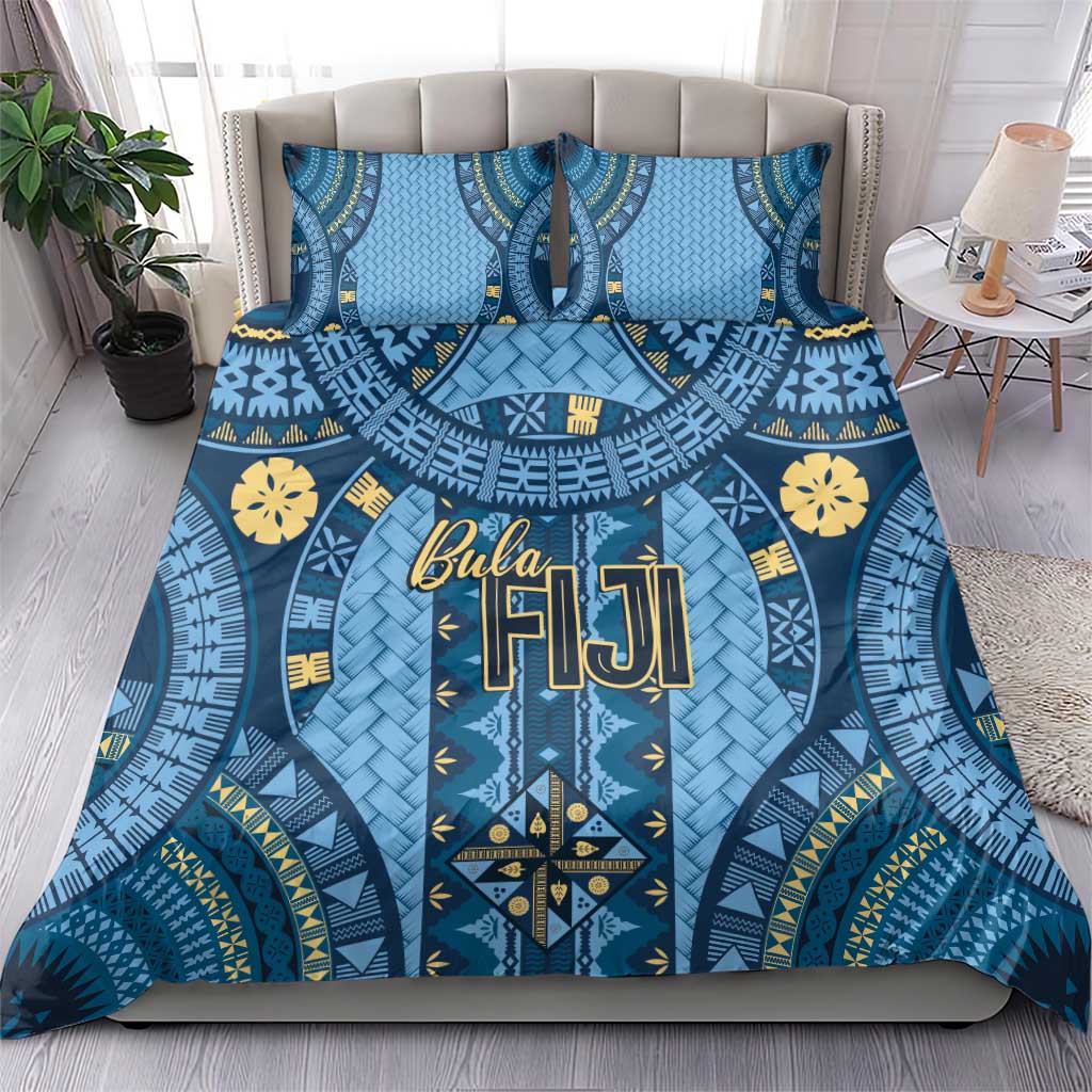 Bula Fiji Vintage Bedding Set Prussian Blue Masi Motifs