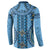 Bula Fiji Vintage Button Sweatshirt Prussian Blue Masi Motifs