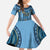 Bula Fiji Vintage Family Matching Summer Maxi Dress and Hawaiian Shirt Prussian Blue Masi Motifs