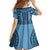 Bula Fiji Vintage Family Matching Summer Maxi Dress and Hawaiian Shirt Prussian Blue Masi Motifs