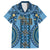 Bula Fiji Vintage Family Matching Summer Maxi Dress and Hawaiian Shirt Prussian Blue Masi Motifs