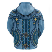 Bula Fiji Vintage Hoodie Prussian Blue Masi Motifs