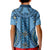 Bula Fiji Vintage Kid Polo Shirt Prussian Blue Masi Motifs