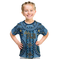 Bula Fiji Vintage Kid T Shirt Prussian Blue Masi Motifs