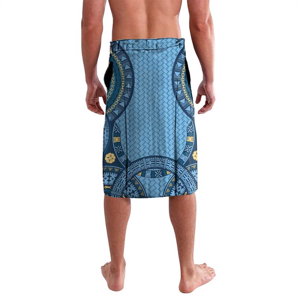 Bula Fiji Vintage Lavalava Prussian Blue Masi Motifs