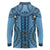 Bula Fiji Vintage Long Sleeve Polo Shirt Prussian Blue Masi Motifs