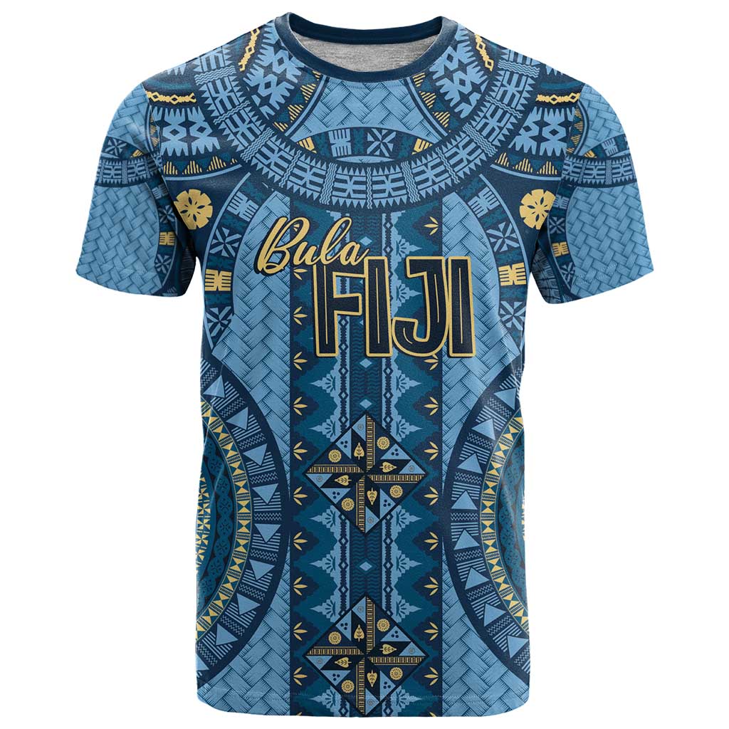 Bula Fiji Vintage T Shirt Prussian Blue Masi Motifs