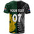 Custom New Zealand Mix South Africa Rugby T Shirt Protea Vs. Silver Ferns LT7 - Polynesian Pride