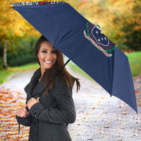 Manu Samoa Rugby Custom Navy Blue Umbrella ʻIe Toga Pattern With Red Ula fala