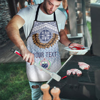 Manu Samoa Rugby Custom White Apron ʻIe Toga Pattern With Brown Ula fala