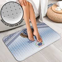 Manu Samoa Rugby Custom White Bathroom Set ʻIe Toga Pattern With Brown Ula fala