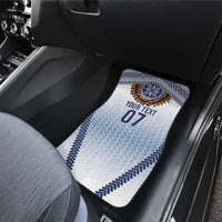 Manu Samoa Rugby Custom White Car Mats ʻIe Toga Pattern With Brown Ula fala