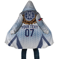 Manu Samoa Rugby Custom White Cloak ʻIe Toga Pattern With Brown Ula fala