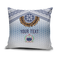 Manu Samoa Rugby Custom White Pillow Cover ʻIe Toga Pattern With Brown Ula fala