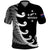Personalised New Zealand Rugby Polo Shirt Aotearoa Silver Fern Koru Maori Style LT7 Black - Polynesian Pride
