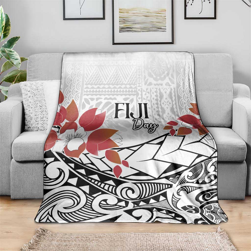 Bula Fiji Day Blanket Tagimaucia on Masi Pattern LT7 - Polynesian Pride