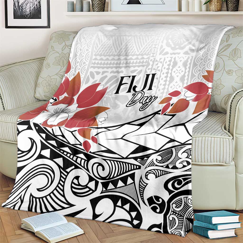 Bula Fiji Day Blanket Tagimaucia on Masi Pattern LT7 - Polynesian Pride