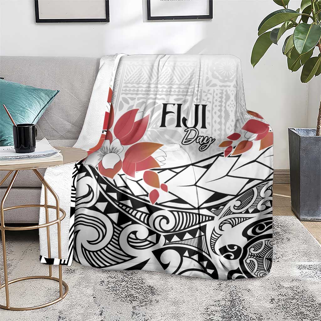 Bula Fiji Day Blanket Tagimaucia on Masi Pattern LT7 - Polynesian Pride