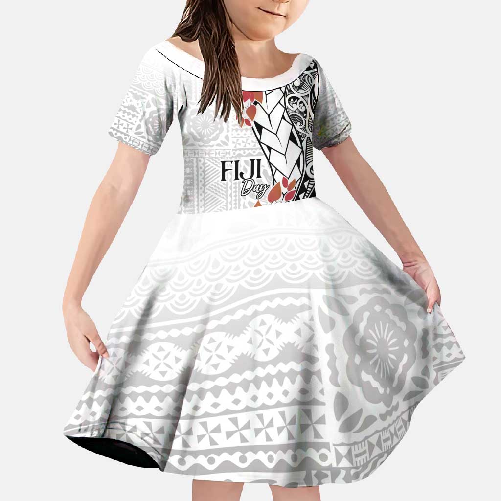 Bula Fiji Day Family Matching Off Shoulder Maxi Dress and Hawaiian Shirt Tagimaucia on Masi Pattern