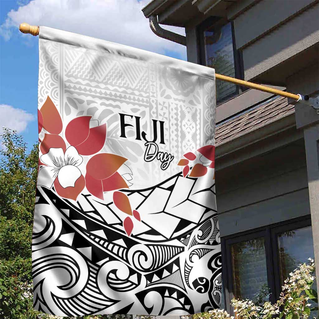 Bula Fiji Day Garden Flag Tagimaucia on Masi Pattern