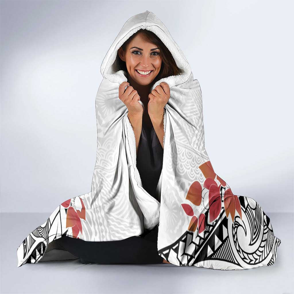 Bula Fiji Day Hooded Blanket Tagimaucia on Masi Pattern LT7 - Polynesian Pride