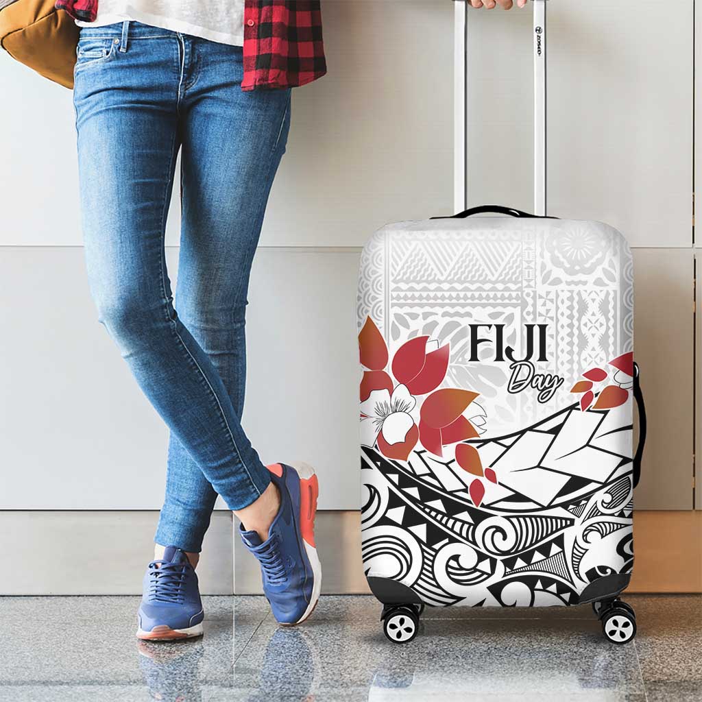 Bula Fiji Day Luggage Cover Tagimaucia on Masi Pattern LT7 - Polynesian Pride